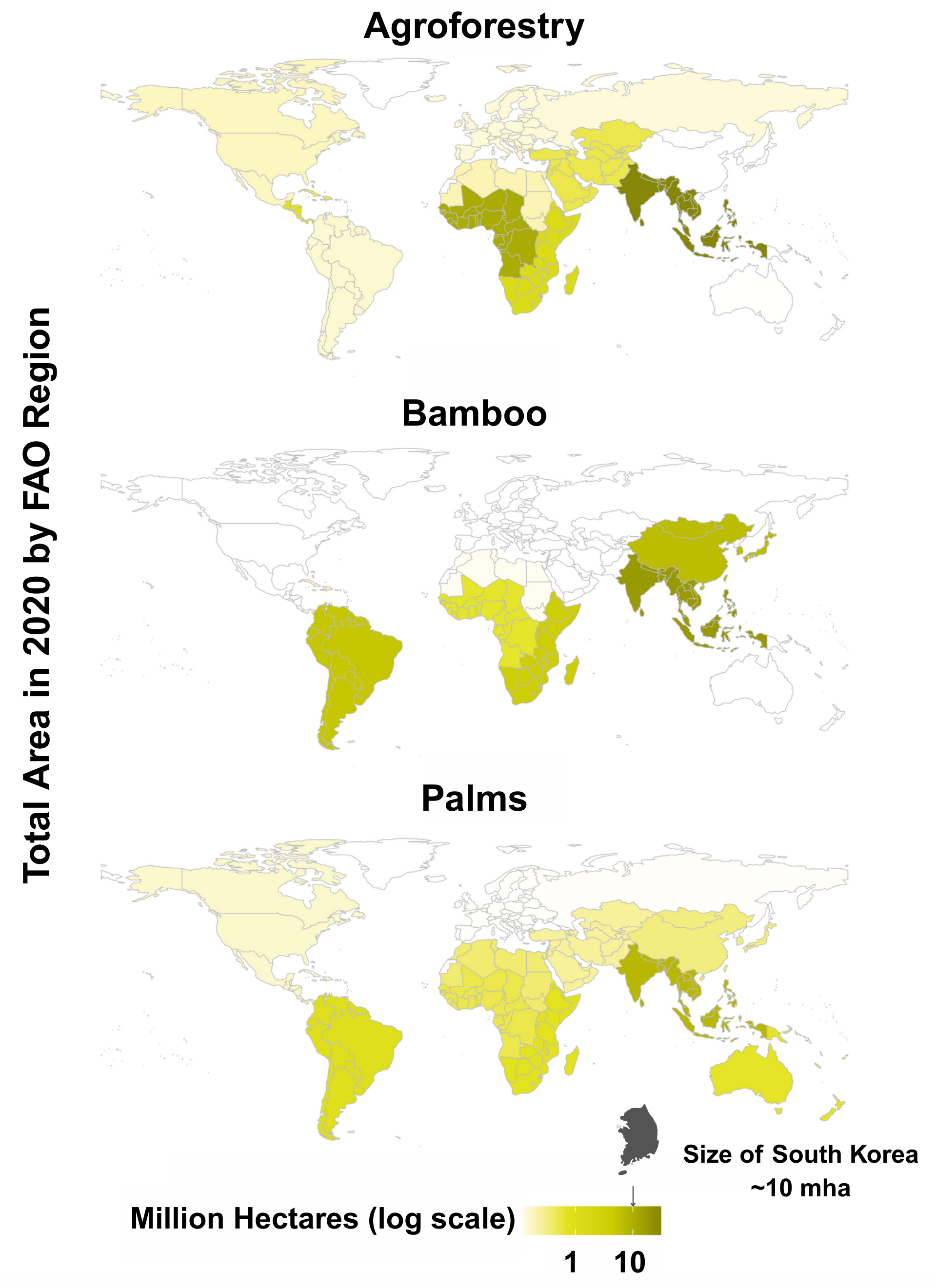 Figure 2: Global overlap of agroforestry and grassy tree resources